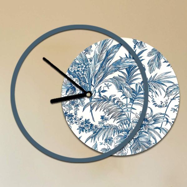 Uhr mit hölzerner und bedruckter platte, hergestellt in italien – malawi