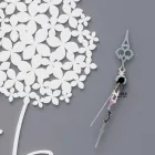 Runde dekorierte graue Holzwanduhr des modernen Designs - Kopfbrause Viadurini