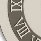 Wanduhr aus MDF und römische Ziffern in Leinenrelief - Chronoform Viadurini