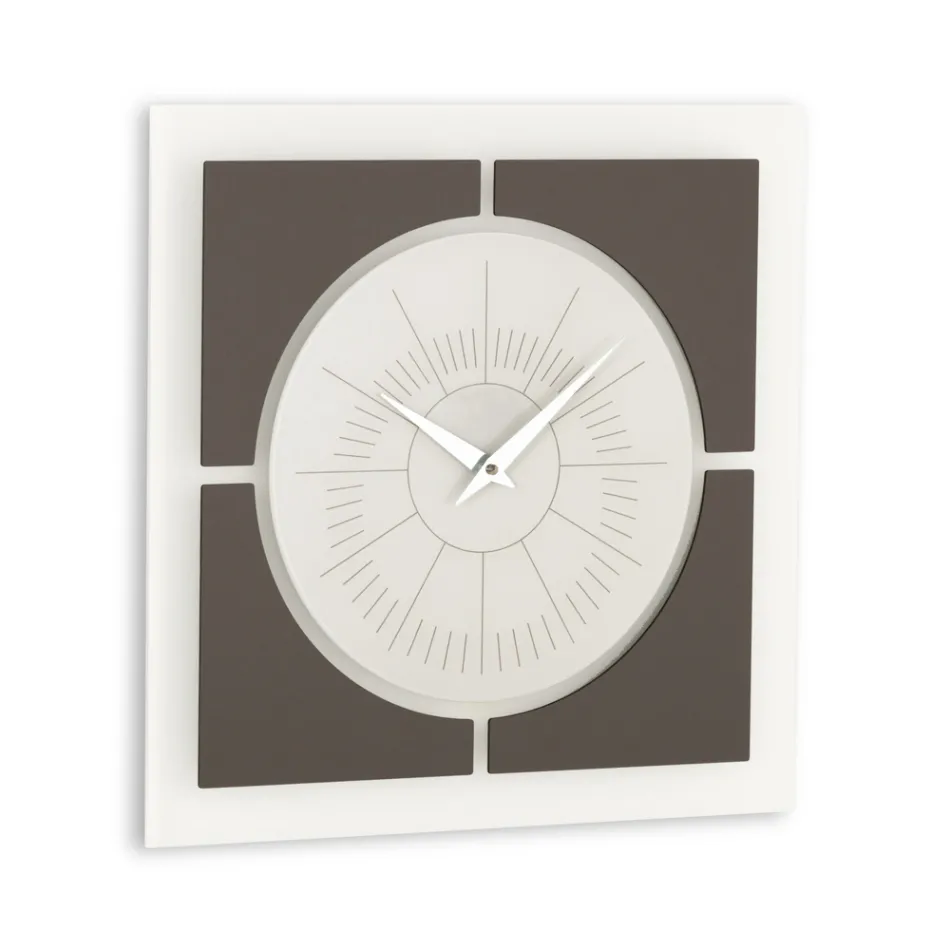 Wanduhr aus Methacrylat und Leinenrahmen Made in Italy - Battito Viadurini