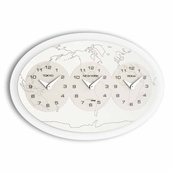 Moderne zeitzonen wanduhr zedbig modell