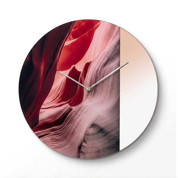 Elodea 50 cm wüstenwanduhr aus grünem acrylguss, hergestellt in italien