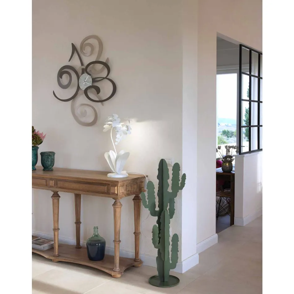 Farbige Eisen Design Wanduhr Made in Italy - Kornblume Viadurini