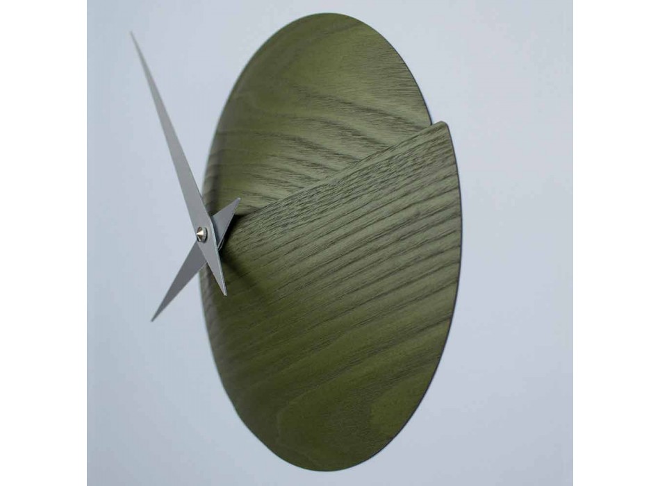 Designer Wanduhr Ø 19,5 cmin Naturholz Made in Italy - Krater Viadurini