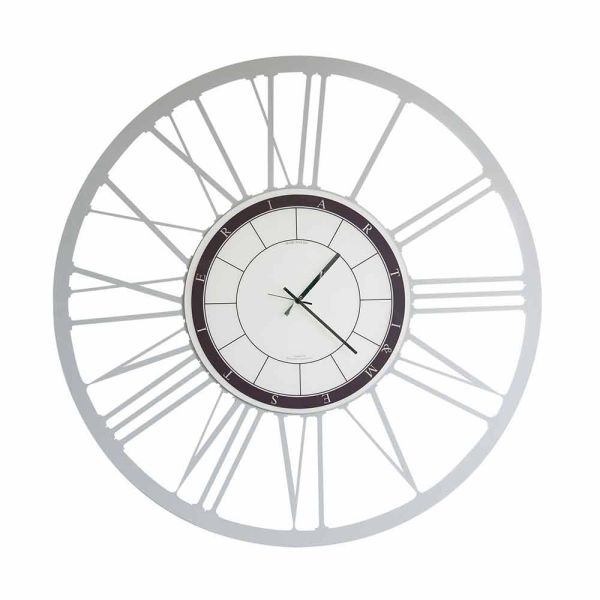 Große moderne wanduhr aus eisen made in italy - einar