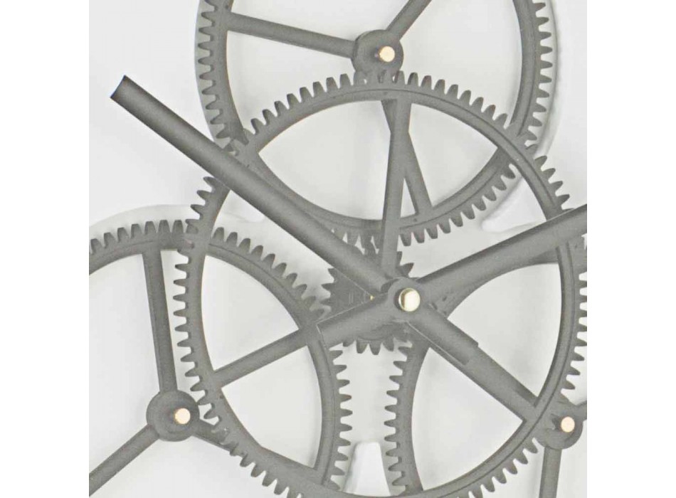 Wanduhrdurchmesser 50 cm in Stahl und Glas Homemotion - Severio Viadurini