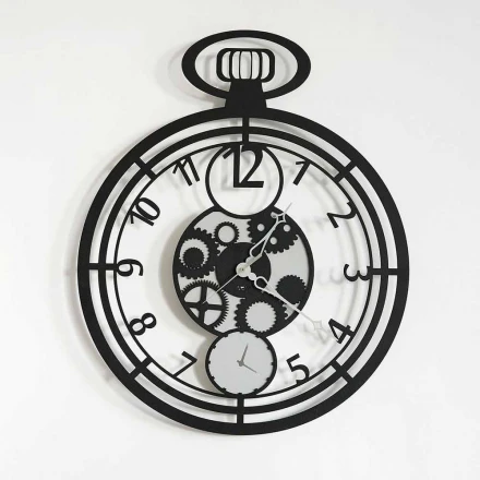 Moderne runde Wanduhr aus farbigem Eisen Made in Italy - Cherry Viadurini