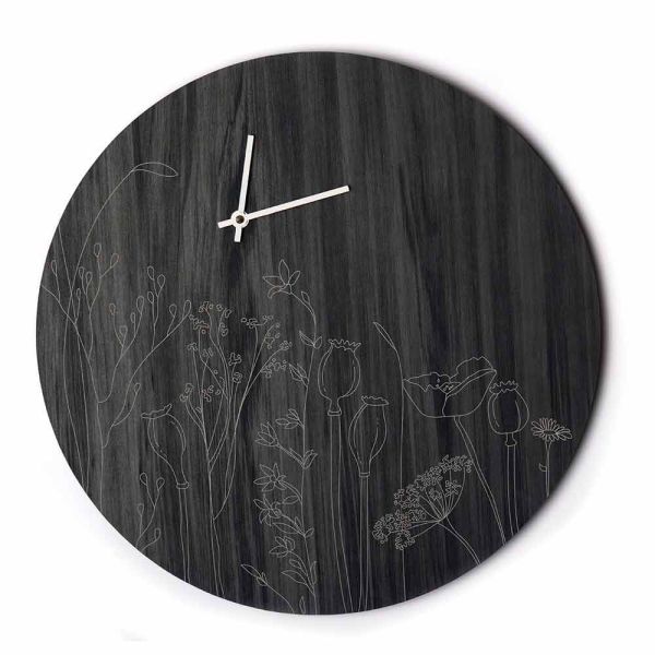 Moderne runde design holzwanduhr und lasergravur - florinto