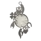 Runde Design-Wanduhr aus Eisen mit Fortuna-Dekorationen - Tibio Viadurini