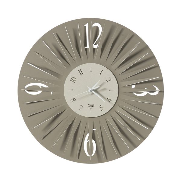 Runde wanduhr in eisen dreidimensionales design 2 farben - heco