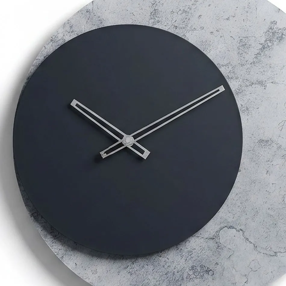 Elara Runde Wanduhr aus bedrucktem Methacrylat, hergestellt in Italien Viadurini