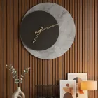 Elara Runde Wanduhr aus bedrucktem Methacrylat, hergestellt in Italien Viadurini