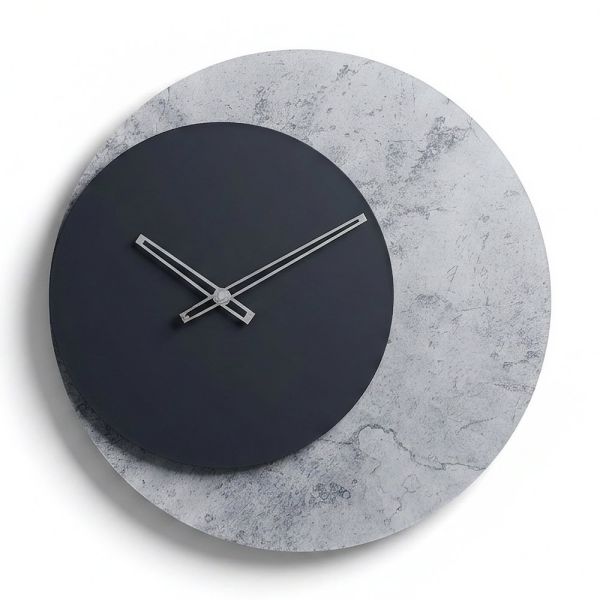Elara 50 cm runde wanduhr aus bedrucktem methacrylat, hergestellt in italien