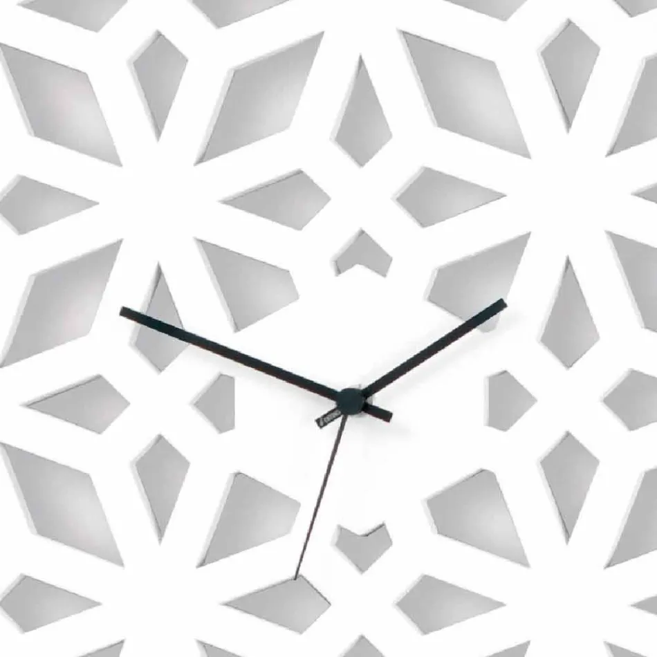 Große Wanduhr aus weißem taubengrauem oder grünem Designholz - Tarto Viadurini