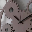 Große und runde schäbige farbige hölzerne Wanduhr - Mechanismus Viadurini