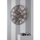 Große und runde schäbige farbige hölzerne Wanduhr - Mechanismus Viadurini