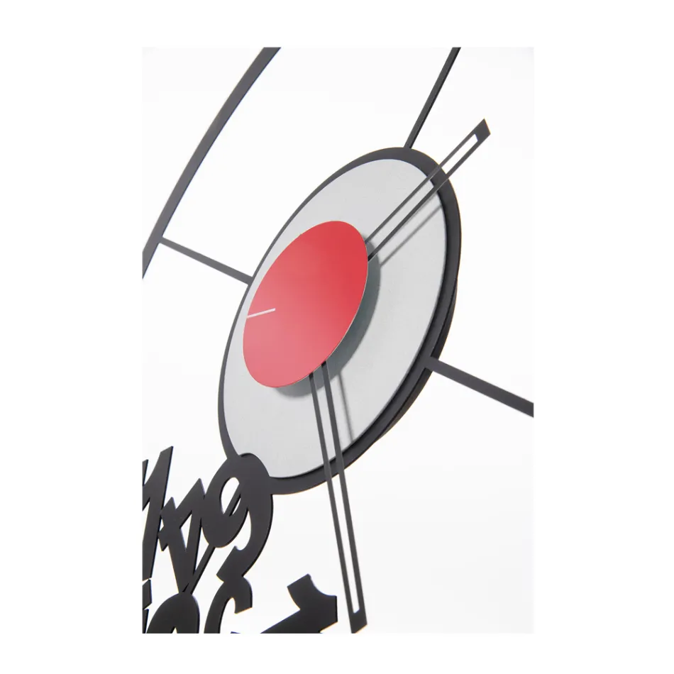 Uhr aus Eisen mit gefallenen Zahlen, hergestellt in Italien – Widder Viadurini