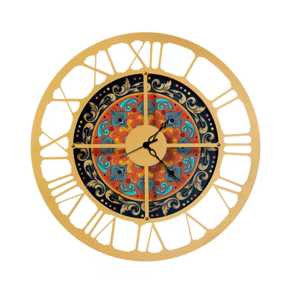 Uhr aus Eisen in 3 verschiedenen Ausführungen, hergestellt in Italien – Weizen Viadurini