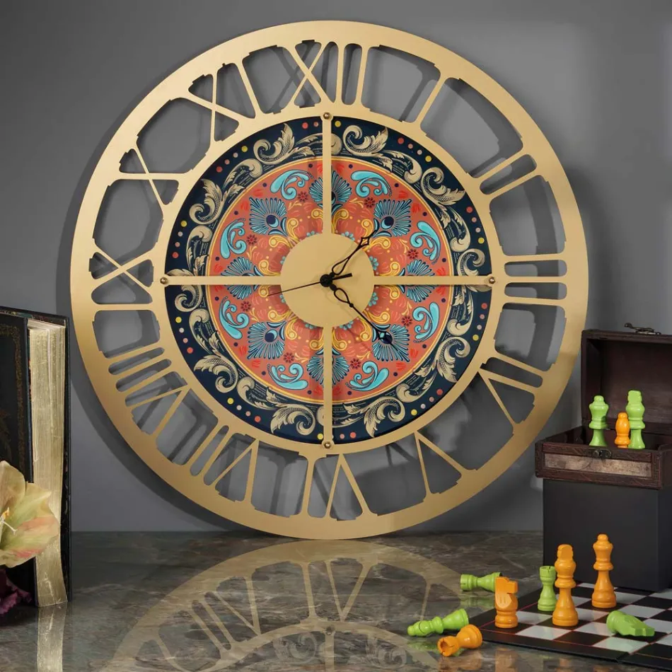 Uhr aus Eisen in 3 verschiedenen Ausführungen, hergestellt in Italien – Weizen Viadurini