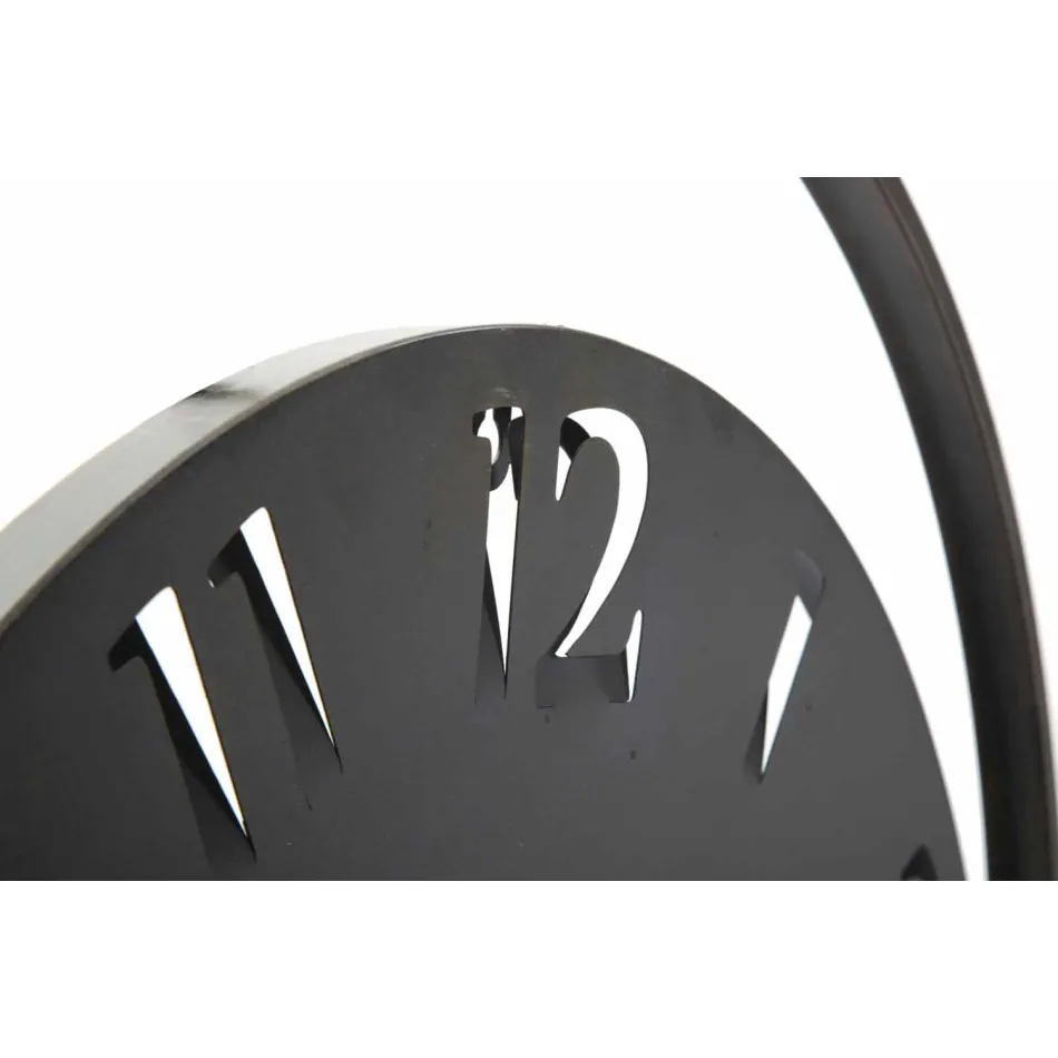Runde Wanduhr Durchmesser 60 cm Modernes Eisen - Beatrix Viadurini