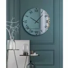 Runde Wanduhr aus verspiegeltem Kristall, hergestellt in Italien – Gear Viadurini