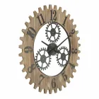 Runde Wanduhr im modernen Design aus Eisen und MDF - Gitta Viadurini