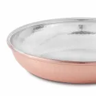 Runde Bratpfanne aus handverzinntem Kupfer mit Griff und Deckel 28 cm - Gianluigi Viadurini