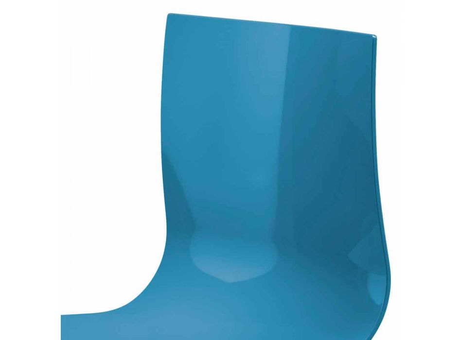 3-Sitzer-Bürobank aus Stahl und farbigem recyceltem Technopolymer - Verenza Viadurini