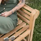 Gartenbank komplett aus Teakholz - Eintreffen Viadurini