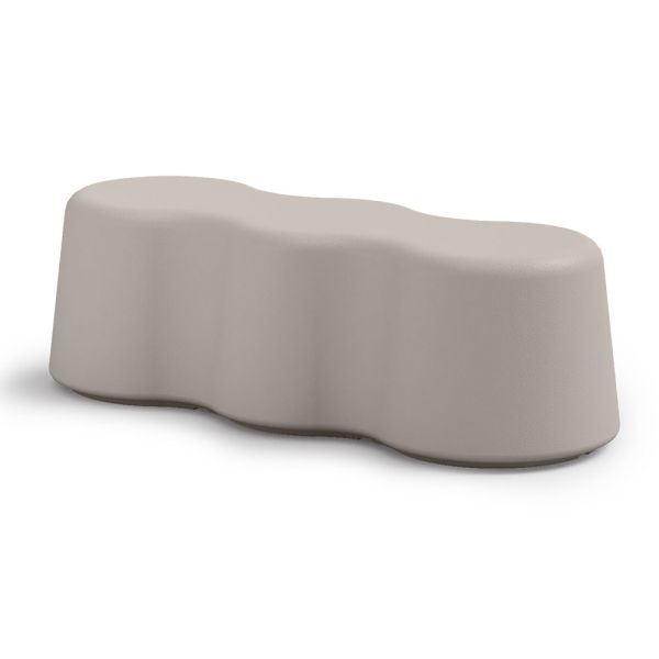 Gewellte innenbank aus farbigem polyethylen made in italy - marion