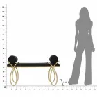 Rechteckige Bank im modernen Design aus Eisen, MDF und Stoff - Harding Viadurini