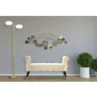 Rechteckige Bank im modernen Design aus Holz und Stoff - Theodore Viadurini