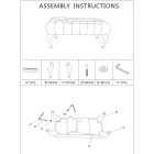 Shabby Chic Bank aus Holz mit Sitz aus gestepptem Stoff - Rocchetta Viadurini