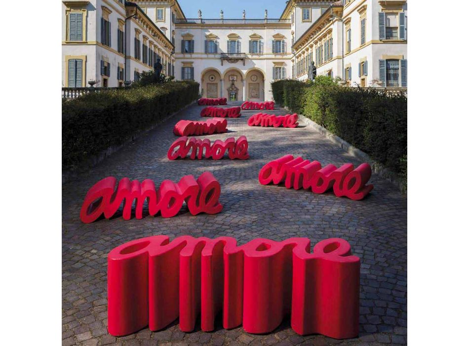 Bunte Designbank Slide Love modern in Italien hergestellt