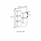 Wandpaneel aus Canaletto-Walnussholz und Glasregalen 2 Größen - Basil Viadurini