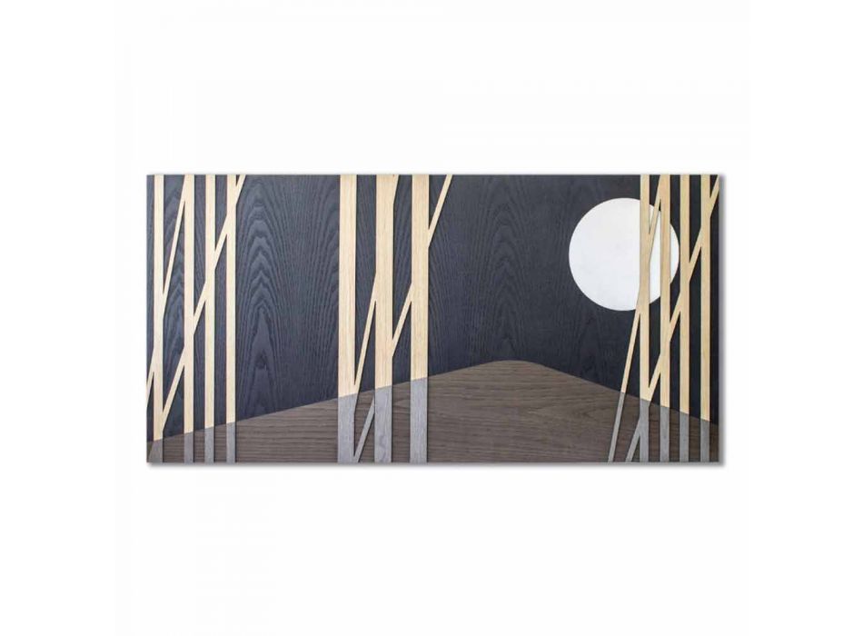 Dekorplatte 120x60 mit Naturholzeinlagen und Basrelief - Fuca