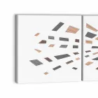 Dekoratives Wandpaneel aus Canvas mit Holzeinlagen Made in Italy - Beatris Viadurini