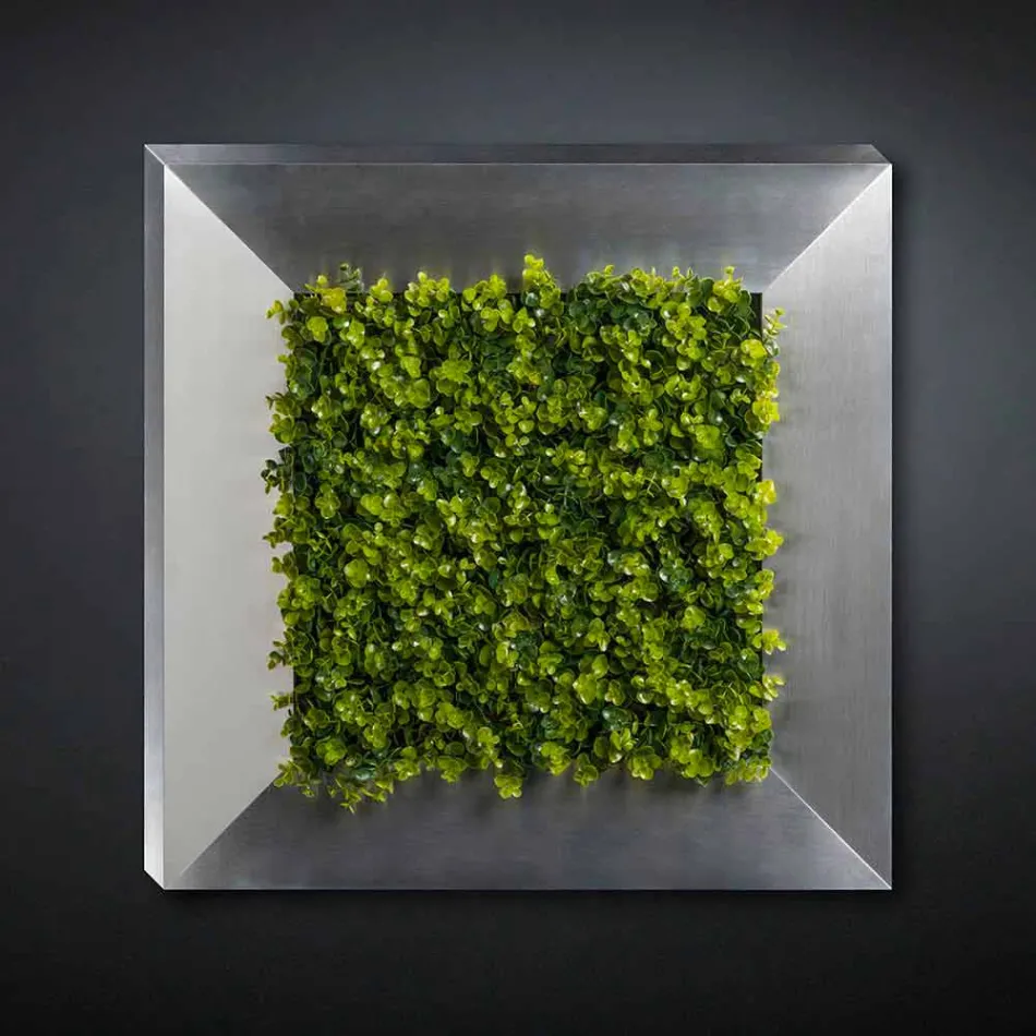 Dekoratives Metallpaneel mit künstlichen Blumen Made in Italy - Fiorellino Viadurini