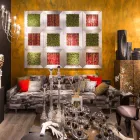 Dekoratives Paneel aus Metall und künstlichem Bambus Made in Italy - Bamboo Viadurini