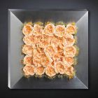 Dekoratives Wandpaneel aus Metall und künstlichen Rosen Made in Italy - Rosetta Viadurini