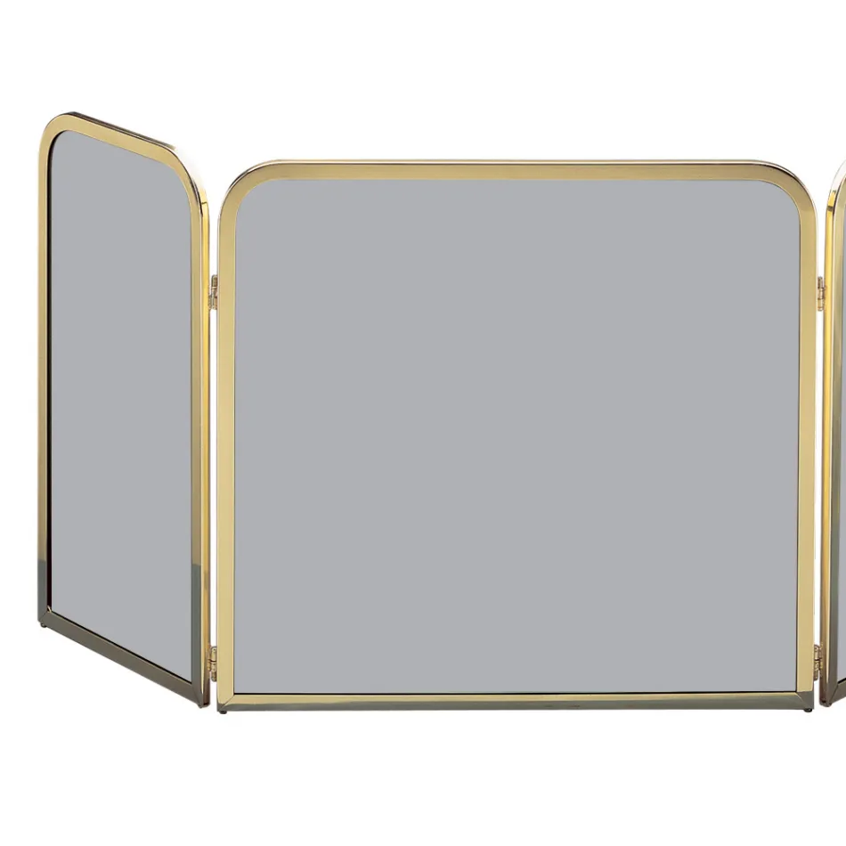 Messing-Funkenfänger mit geräuchertem gehärtetem Kristall, hergestellt in Italien – Orango Viadurini