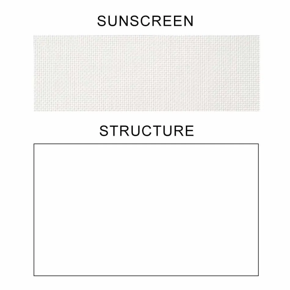 Stoffschirm mit Aluminiumstruktur - Emma Sunscreen von Varaschin Viadurini