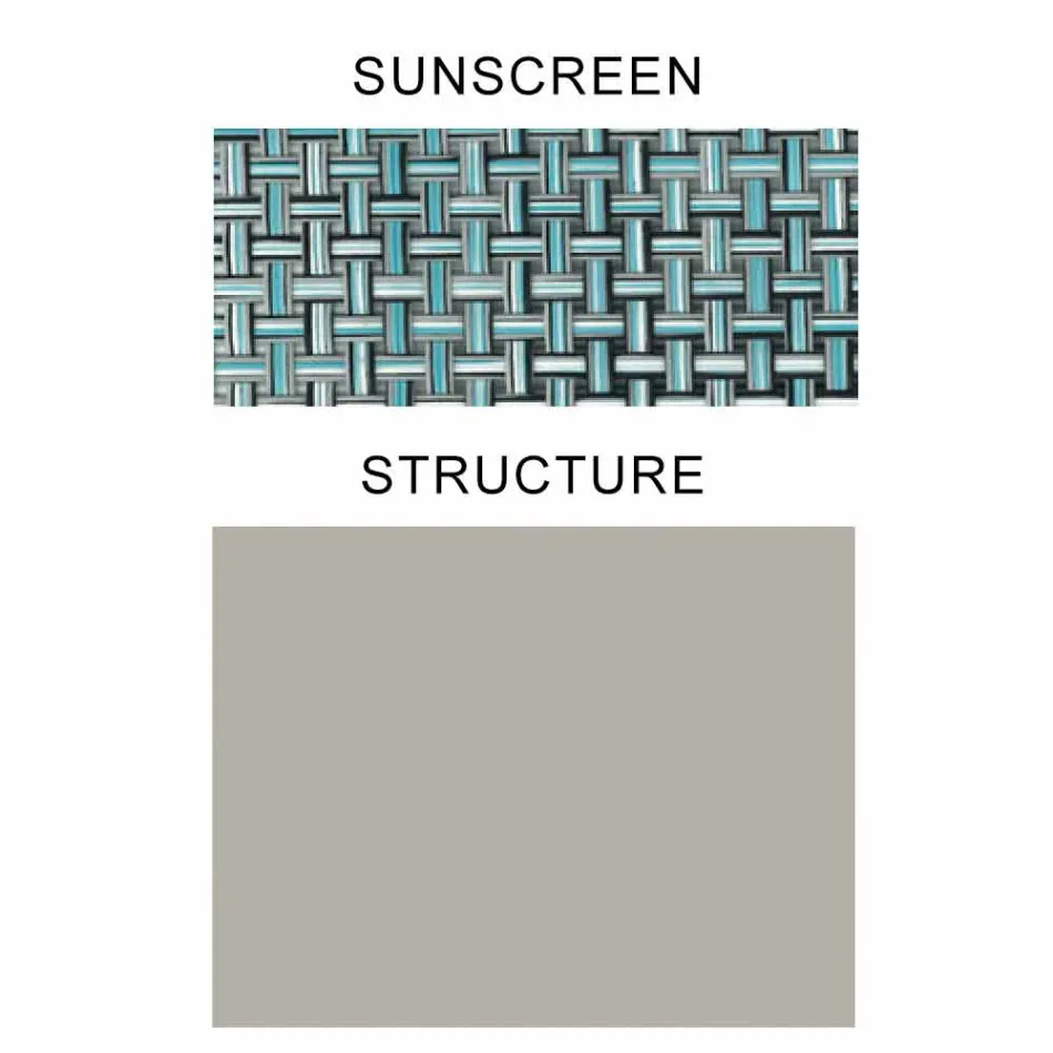 Stoffschirm mit Aluminiumstruktur - Emma Sunscreen von Varaschin Viadurini