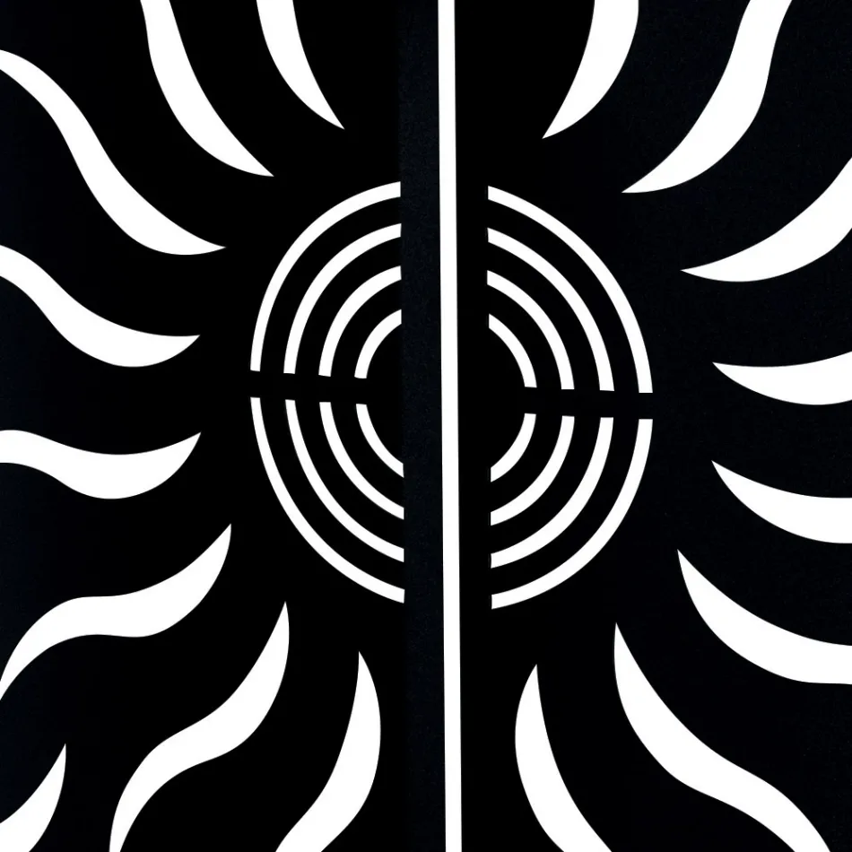 Gebogener Herdschutz mit 2 Metalltüren, hergestellt in Italien – Ente Viadurini