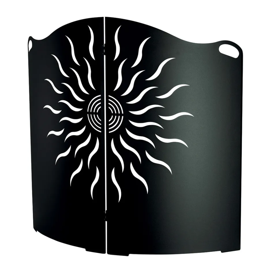 Gebogener Herdschutz mit 2 Metalltüren, hergestellt in Italien – Ente Viadurini