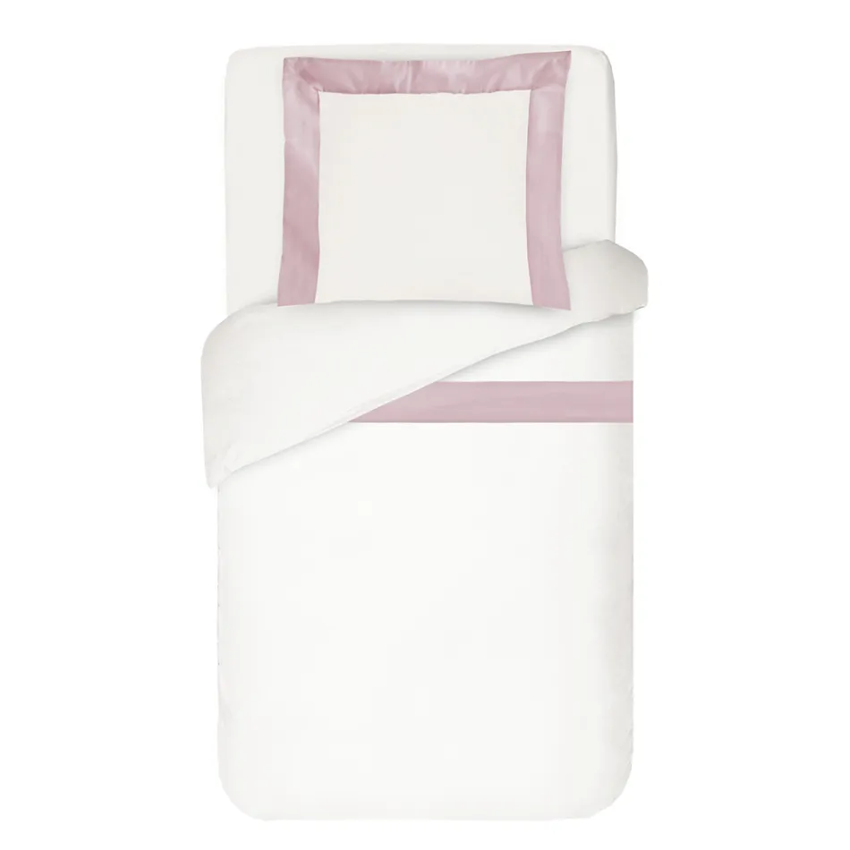 Bettbezug-Set aus 100 % Baumwolle und 10 % Baumwollsatin mit 1 Kissenbezug – Detail Viadurini