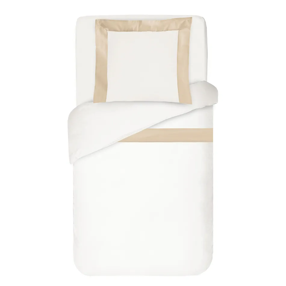 Bettbezug-Set aus 100 % Baumwolle und 10 % Baumwollsatin mit 1 Kissenbezug – Detail Viadurini