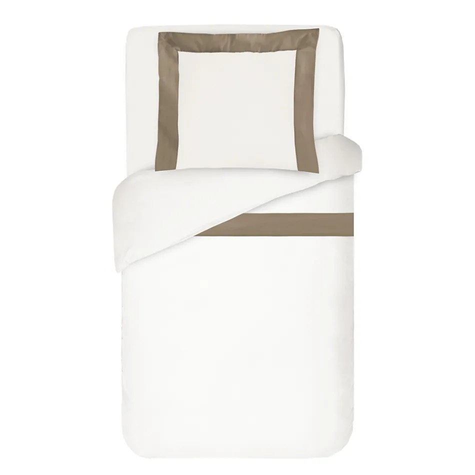 Bettbezug-Set aus 100 % Baumwolle und 10 % Baumwollsatin mit 1 Kissenbezug – Detail Viadurini
