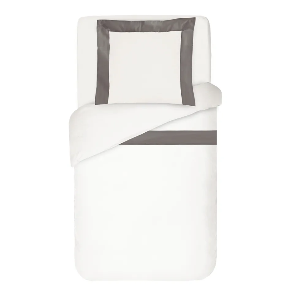 Bettbezug-Set aus 100 % Baumwolle und 10 % Baumwollsatin mit 1 Kissenbezug – Detail Viadurini