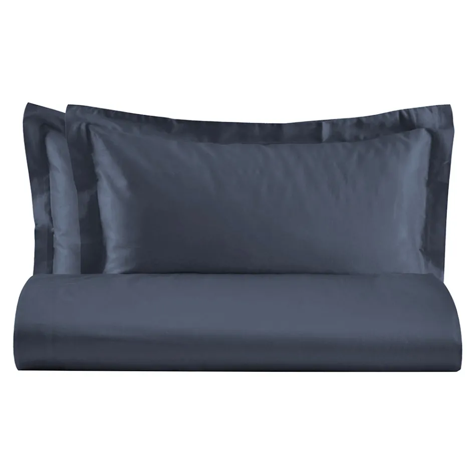 Doppelbettbezug-Set aus 100 % Baumwollsatin, hergestellt in Italien – Fluffy Viadurini